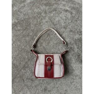 Womens‎ Bags Hogan Italian Designer Red Leather White Trim Shoulder Bag